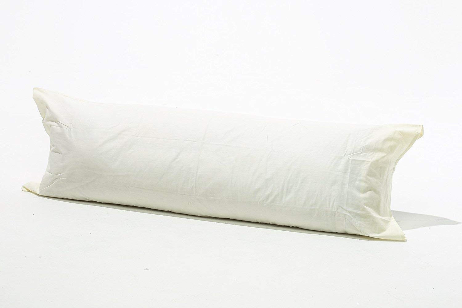 Looms & Leaves Bolster Cushion Pillow Case Orthopedic Pregnancy Body Support (CREAM, 6 FT Pillow Case Only)