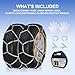 2PCS Snow Chains for Car SUV Pickup Trucks Car, Universal Adjustable Emergency Portable Snow Tire Chains, Tire Width 175 180 185 195 205 215 220 225 235 240 245 255 265 275 and More（KN130）