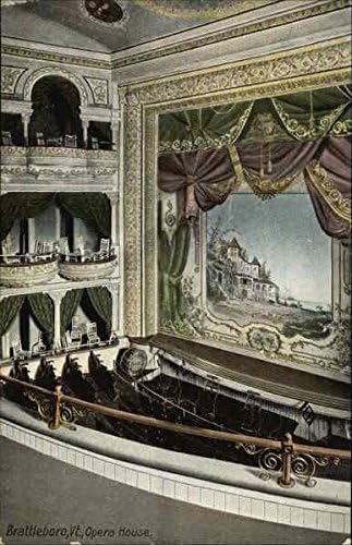 Opera House Interior Brattleboro, Vermont VT Original Antique Postcard