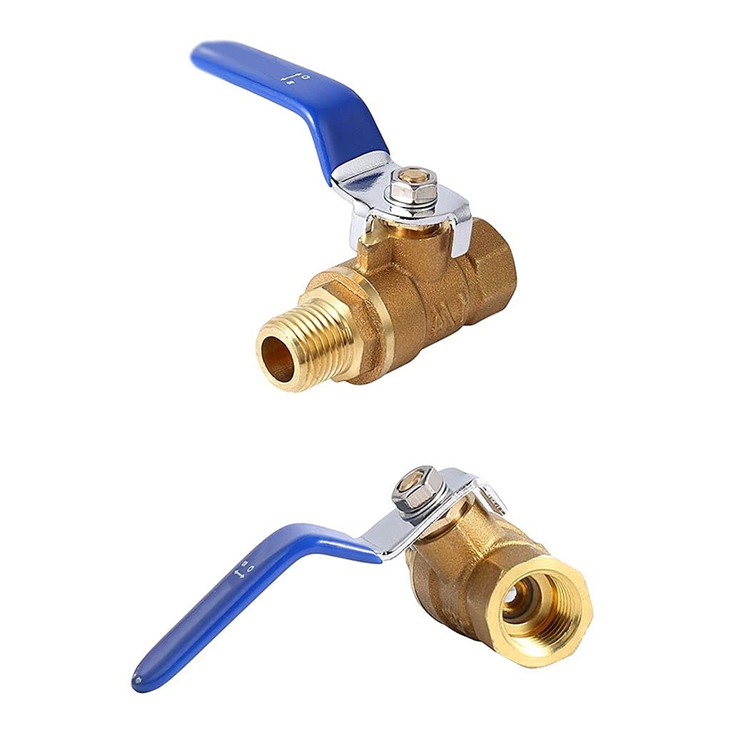 mosiężne złącze węża Mały zawór kulowy mosiężny 1/8" 1/4'' 3/8'' 1/2'' gwint żeński/męski Złącze zaworu mosiężnego(DN15F*M)