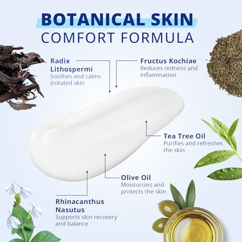 Image of Antifungal Jock Itch Cream: Extra Strength Clotrimazole Antifungal Cream - Non Steroidal - Anti Fungal Itchy Skin Relief for Itching Burning Cracking with Tea Tree Oil - Ideal for Groin Inner - 2 OZ
