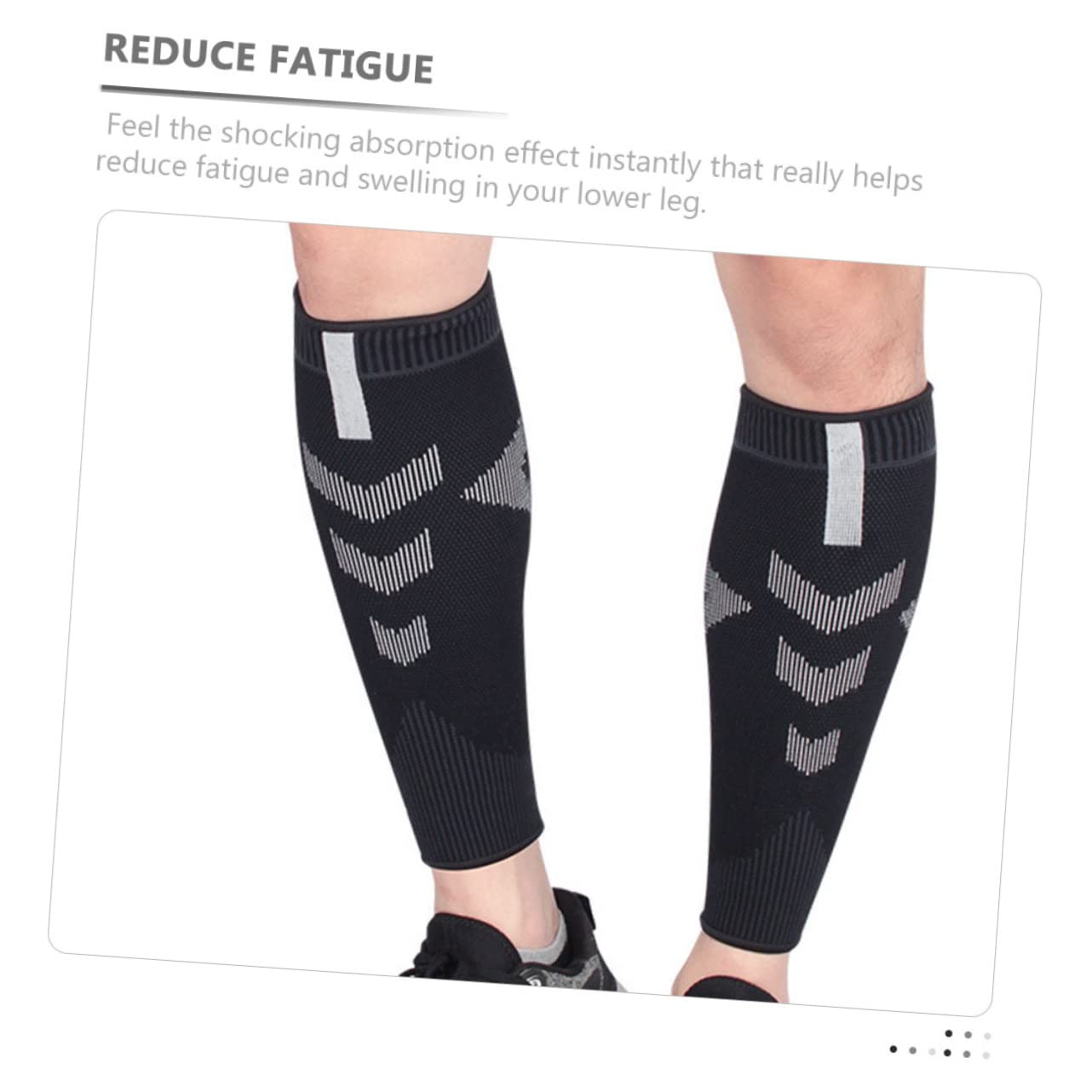 2pcs Elastic Compression Calf Sleeves for Men and Women Skin-friendly Sports Socks for Leg Support Reduces Fatigue for Running Cycling Outdoor Activities