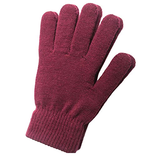 Snow Thickening Velvet High Stretch Knit Five Finger Gloves Hugh Men And Women