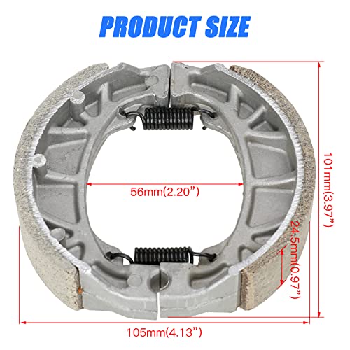 Image of YOXUFA Mini Bike Brake Lever Kit Drum Brake Cable Shoes Replacement for Coleman CT200U CT200U-EX BT200X Baja Warrior Heat MB200 Massimo Axis M200 Predator 212 196cc 200cc Parts W / 22mm 7 /8 inch Handle