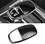 Karltys Compatible with Gear Shift Knob Cover Dodge Challenger 2015-2023 Carbon Fiber Trim Accessories Interior Decoration Sticker