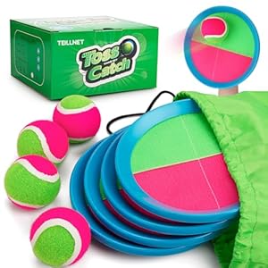 Toss and Catch Ball Set Upgraded – Kids Toys Beach Toys Baseball Games – Sturdy & Water-Resistant Great for Outdoor Pool Yard Games – Classic Gift for Boys Girls 3 4 5 6 7 8 9 10 11 12+ Years Old