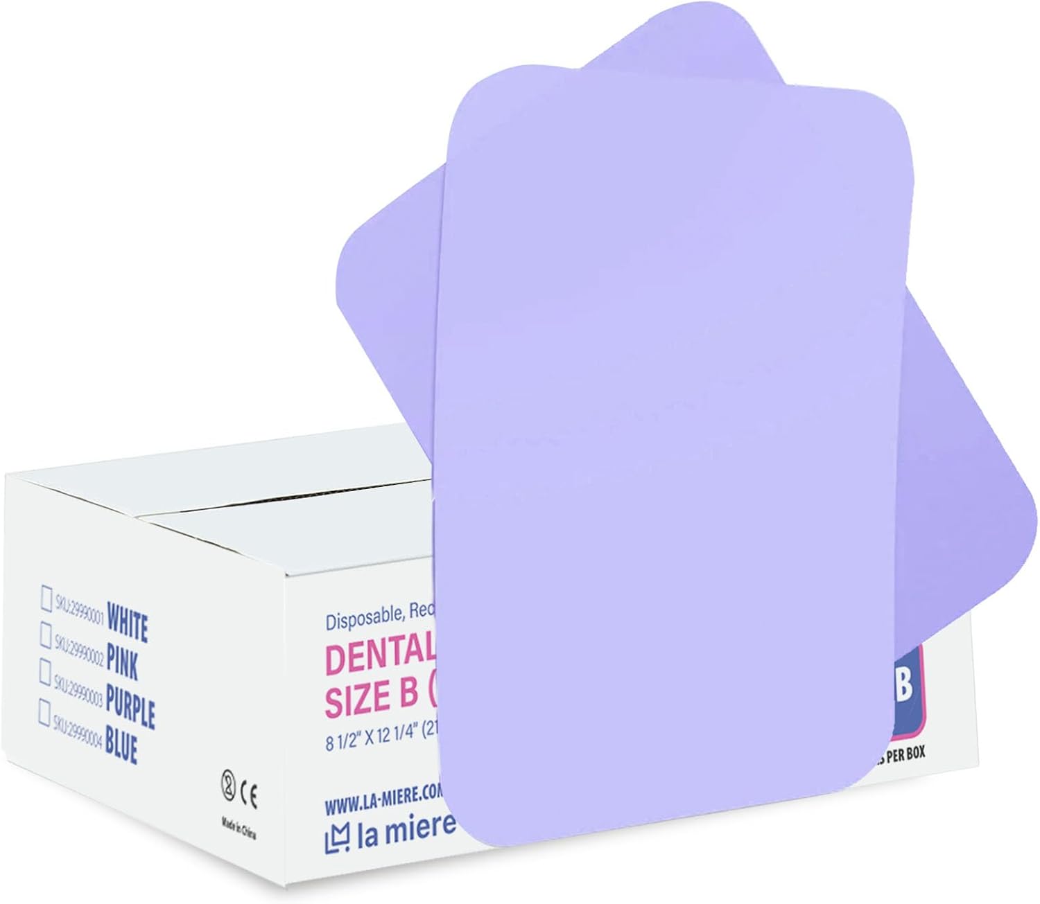 LA MIERE 1000P Disposable Tray Liners, Dental Tray Covers for Size B, Medical Tray Paper, Single Use Paper Sheets, Purple