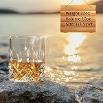 OPAYLY Whiskey Glasses Set of 6, Rocks Glasses, 10 oz Old Fashioned Tumblers for Drinking Scotch Bourbon Whisky Cocktail Cognac Vodka Gin Tequila Rum Liquor Rye Gift for Men Women at Home Bar