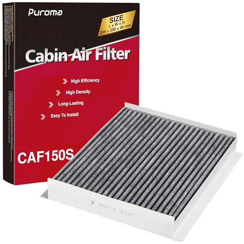 Puroma Cabin Air Filter with Activated Charcoal Layer Replacement for CF12150 6081C 12150-C1 Compatible with Ford Expedition F-150 F-250 F-350 F-450 F-550 Super Duty Lincoln Navigator