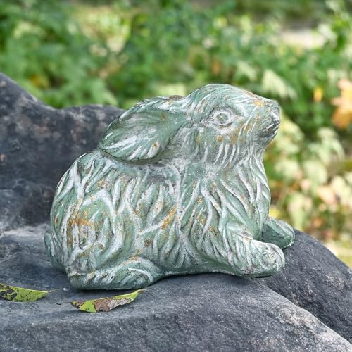 Estatua Rústica de Conejo de Cemento para Jardín miniatura 2