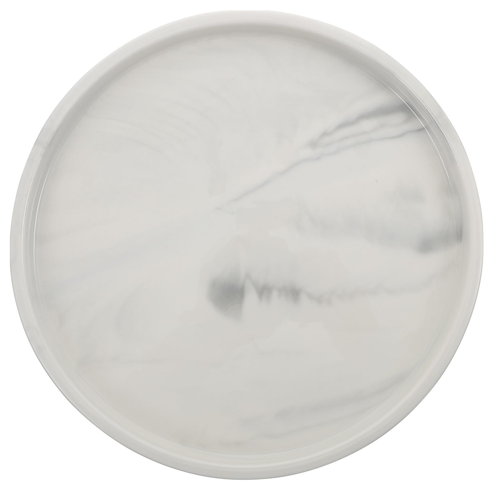 Yardwe Vassoio in Ceramica con Effetto Marmo 25cm Porta Gioielli Piccolo per Bracciali e Collane, Facile da Pulire per Esposizione e Organizzazione Elegante