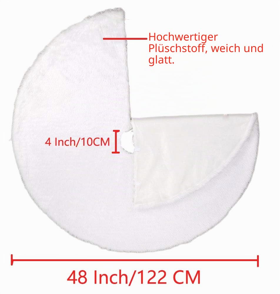 Weihnachtsbaum-Decke, aus Plüsch, Dekoration für Weihnachstbaumständer, Kunstfell, 121,9 cm (48 Zoll)