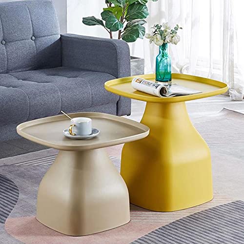 Table basse bleue carrée et petite table d'appoint polyvalente - 5
