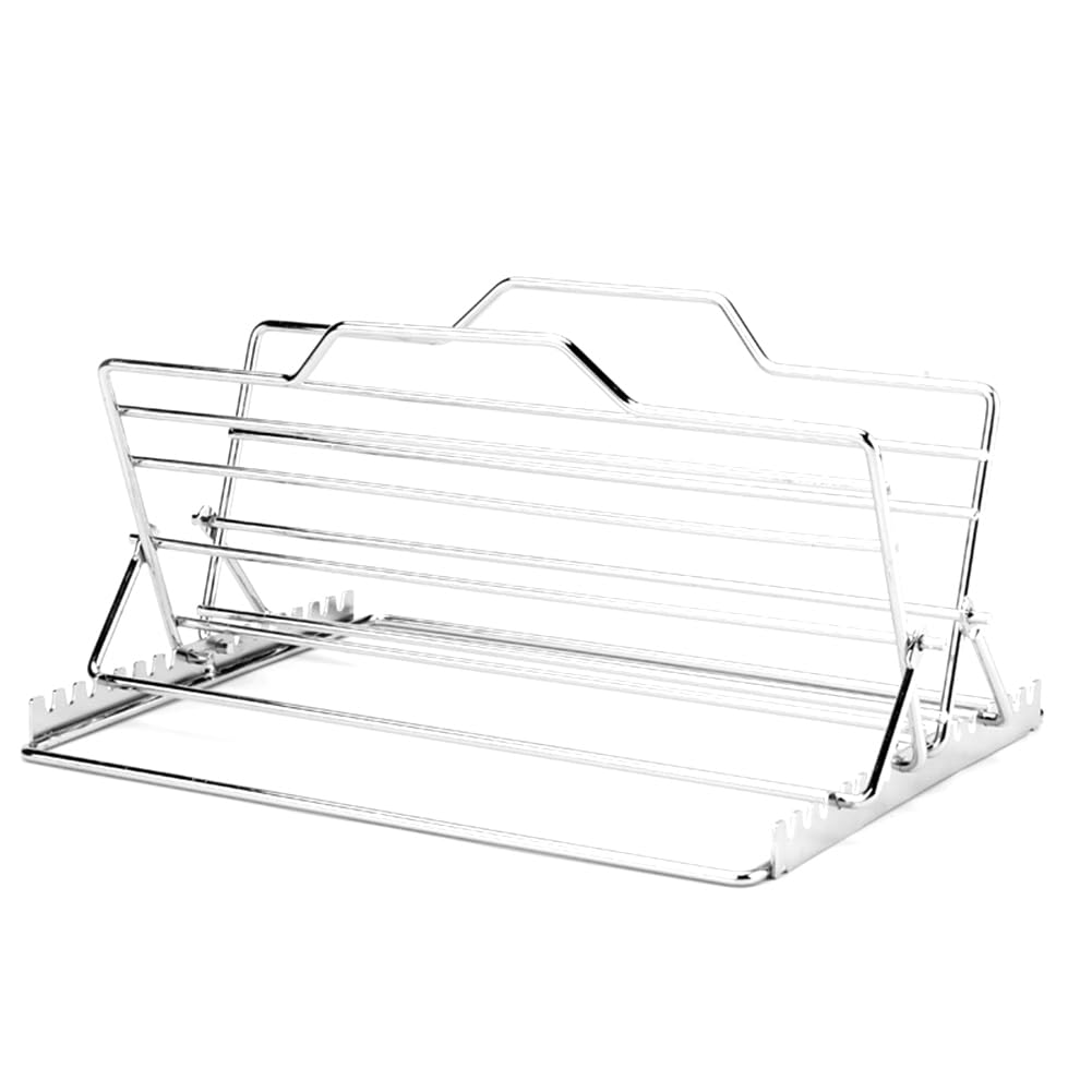 CTRLZS Turkey Rack Turkey Roaster,Adjustable Stainless Steel Roasting Pan,V-Shaped Rib Roasting Rack