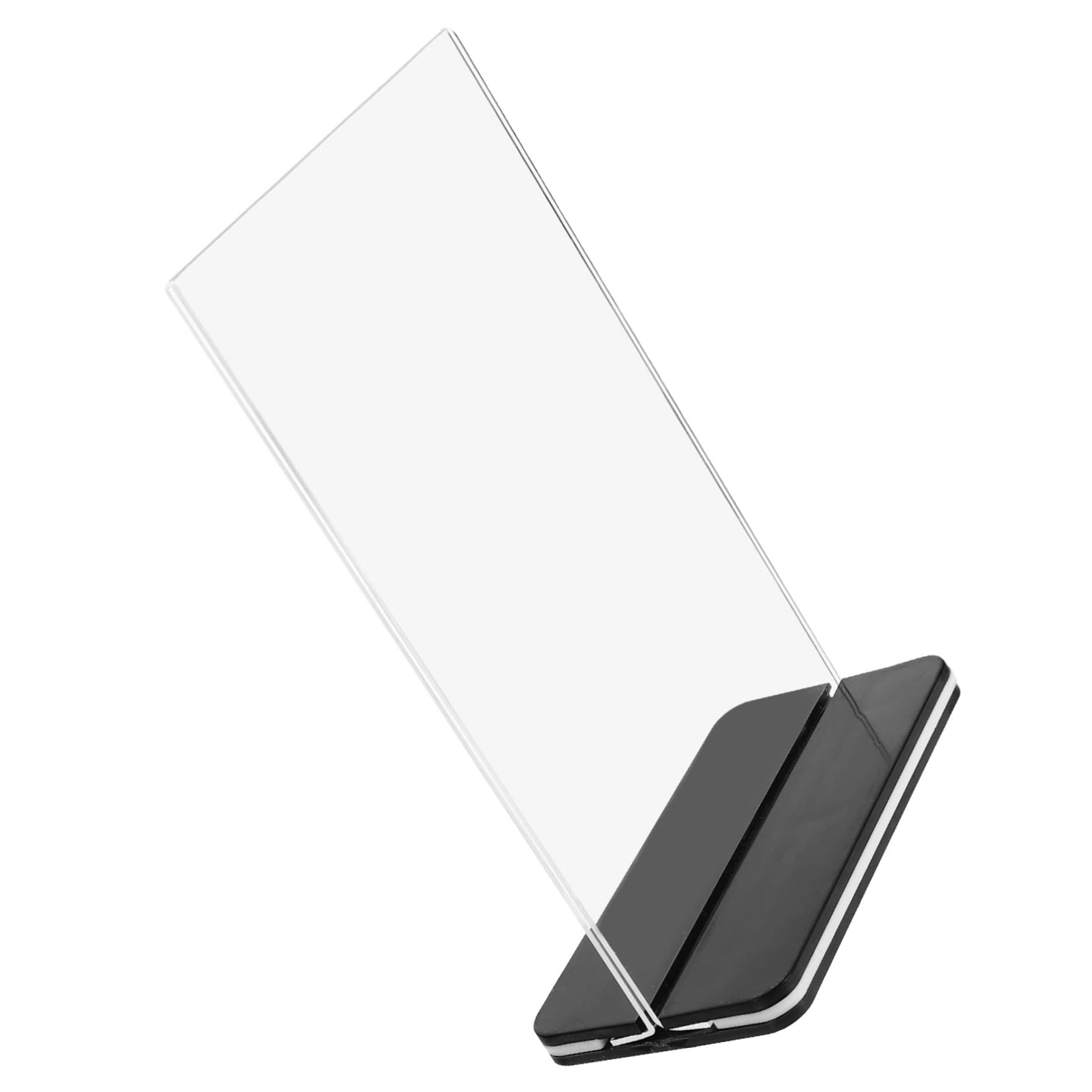 KICHOUSE 4pcs Elegant Acrylic Display Stand Sign Holder for Table Restaurant Menu Holder