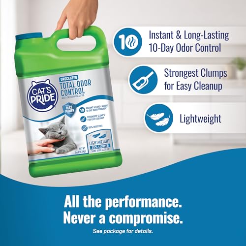Cat's Pride Total Odor Control, Max Power, Clumping Litter Unscented 15lb - Image 5