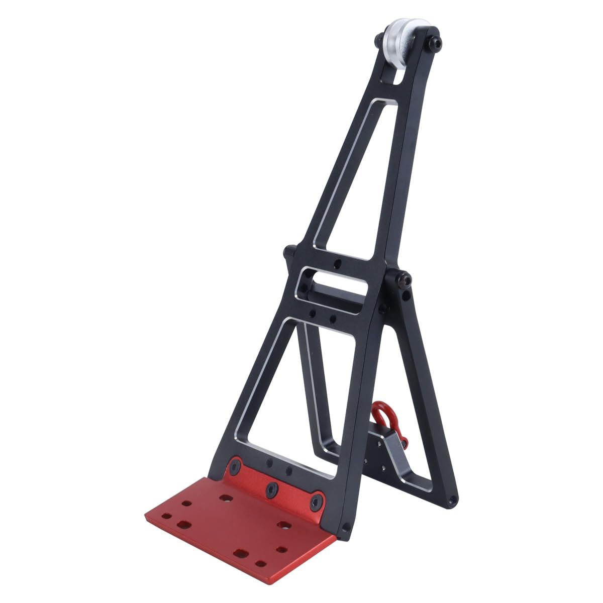 Aluminium RC Winde Doppelstent Rettungsset LKW Abschleppkran Arm Wrecker Kit mit 360° 35KG Servo für 1/10 SCX10 TRX4 RC Crawler
