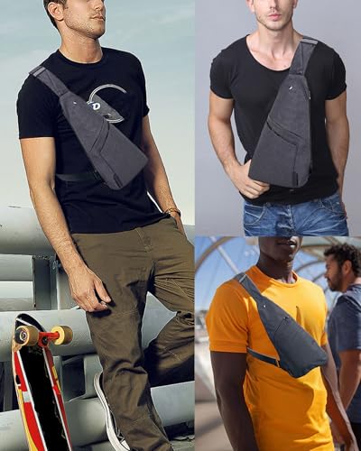 Sling Bag Anti-Thief Crossbody Bag for Men Women Lightweight Personal Pocket Chest Bag for Travel Hiking Camping 6