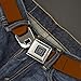 Buckle-Down GM Seatbelt Belt - Brown Webbing