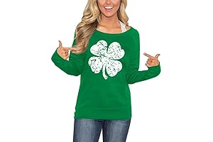 For G and PL Women's St. Patrick's Day Green Long Sleeve Sweatshirt...
