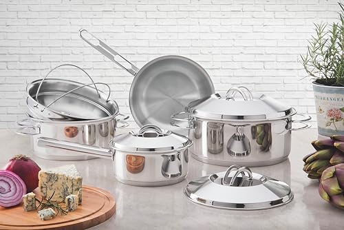 Frigideira Tramontina Allegra em Aço Inox com Fundo Triplo 20 cm 1,30 L