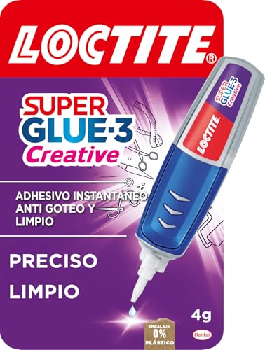Loctite Super Glue-3 Creative Pen, adhesivo transparente con forma de bolígrafo, pegamento instantáneo y universal antigoteo, fácil de usar y de gran precisión, 1x4 g, El embalaje puede variar