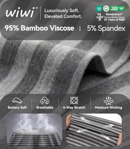 Image of WiWi Bamboo Viscose womens capri pants Wide Leg Pajama Super Soft Lounge knit Sleep shorts Cooling Pj Bottoms S-XXL