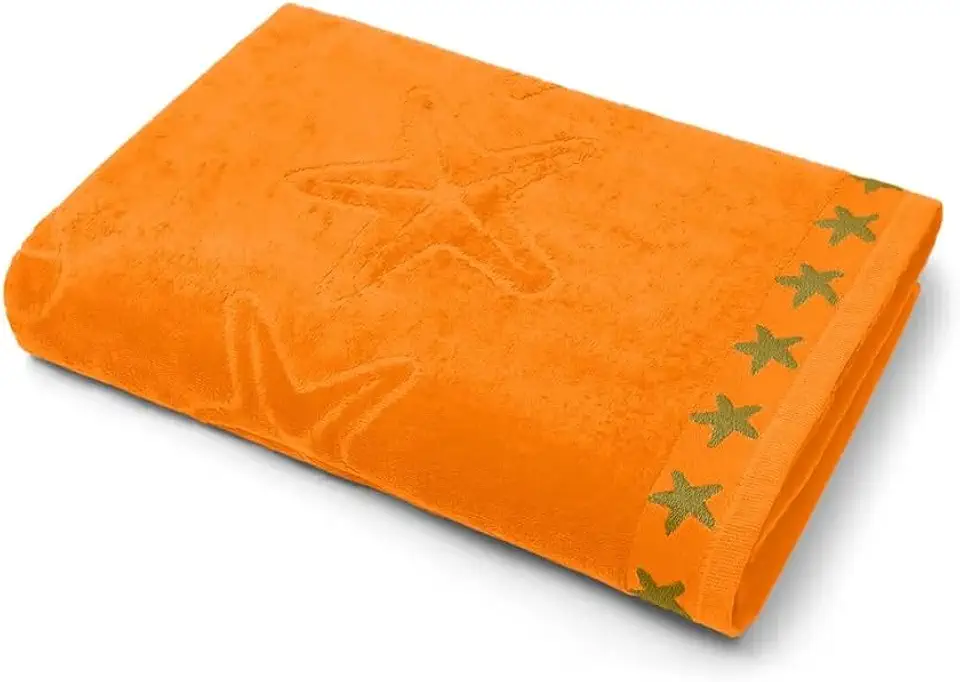 Bouton, Toalha de Banho Praia Jacquard 81x150cm Bouton Cor:Laranja Estrela do Mar