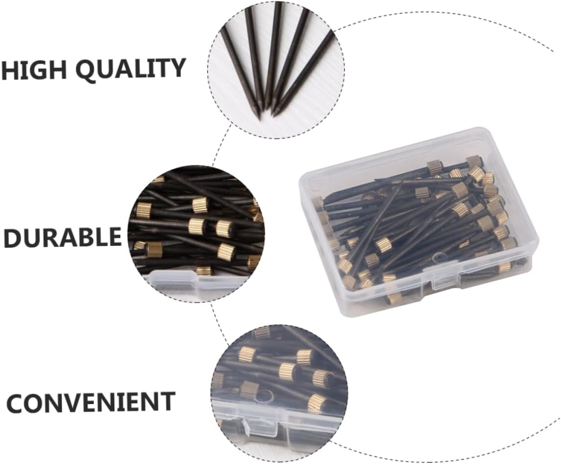 DOITOOL Boxed Copper Head Nails Photo Frame Hanging Hooks DIY Crafts Nails Black for Wall Decor