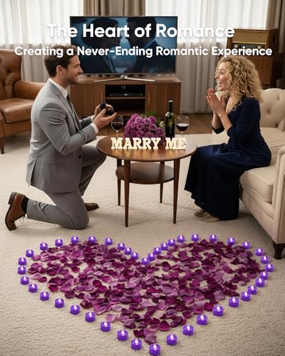 Image of Amagic 30 Pcs Purple Flickering Flameless Tea Lights Battery Operated, 200+ Hours Long Lasting Colored Candles for Wedding, Table Centerpiece, Home Decor, Party, Halloween, Christmas, Proposal