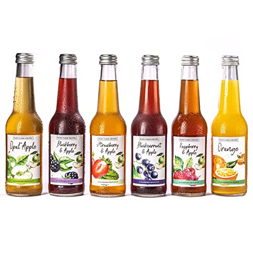 Barn Farm Drinks Fruit Juice Mixed Case - 12 Delicious Flavoured Fruit Juices - Soft Drinks - 6 Different Flavours - 100% Fruit Juice - 1 Of Your 5 Da