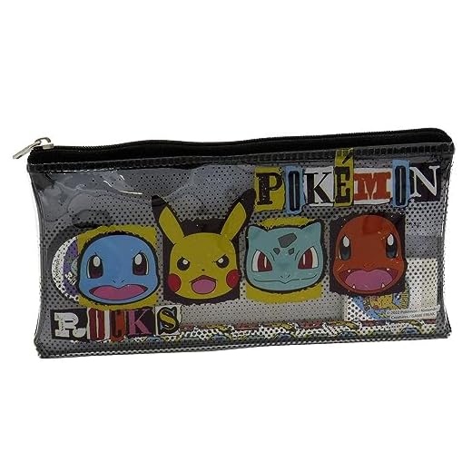 Pokémon- Estuche con Material Escolar, Portatodo, Lápiz, Regla, Goma de Borrar, Sacapuntas, Multicolor, Producto Oficial (CyP Brands)