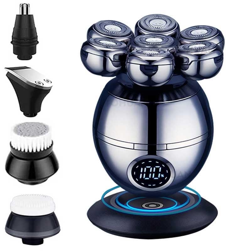 Head Shavers for Bald Men 7D Floating Cutter Head Base Charging Portable Electric Shaver for Men Face Beard