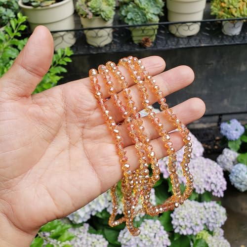 Image of 6mm Wine Red Rondelle Glass Beads for Jewelry Making AB Colour 720pcs Faceted Briolette Shape Crytal Spacer Beads Assortments Supplies Accessories for Bracelet Necklace for Wholesale