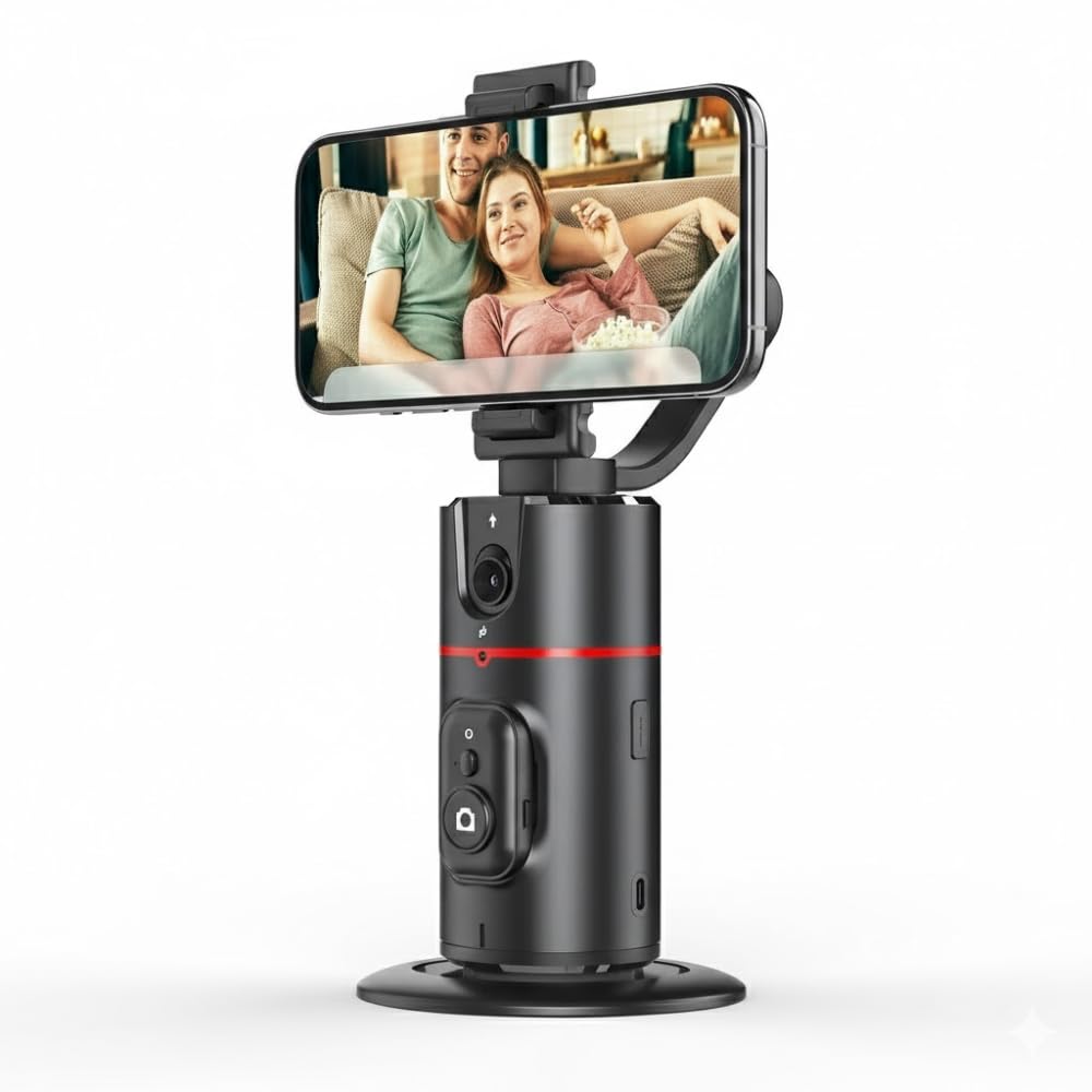 Drumstone (𝐒𝐩𝐞𝐜𝐢𝐚𝐥 𝟏𝟓 𝐘𝐞𝐚𝐫𝐬 𝐖𝐚𝐫𝐫𝐚𝐧𝐭𝐲) 360° Auto Face Tracking Tripod Stand with AI Smart Sensor, Phone Holder Mount for Live Stream, TikTok, YouTube, Video Calls, Compatible-image-25