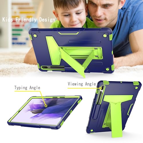 Coque robuste Samsung Galaxy Tab S7 Plus antichoc avec angles renforcés bleu - 3