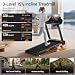 3-in-1 Foldable Treadmill with 14% Incline, Folding Treadmill 12KM/H for Home, 3HP Electric Running Machine, 180KG Capacity Quiet Running Machine for Office Gym, 3 Screen Display & 12 Programs