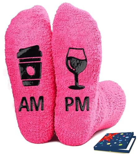AURIXTAL Wine Lover Socks for Women Christmas Stockings