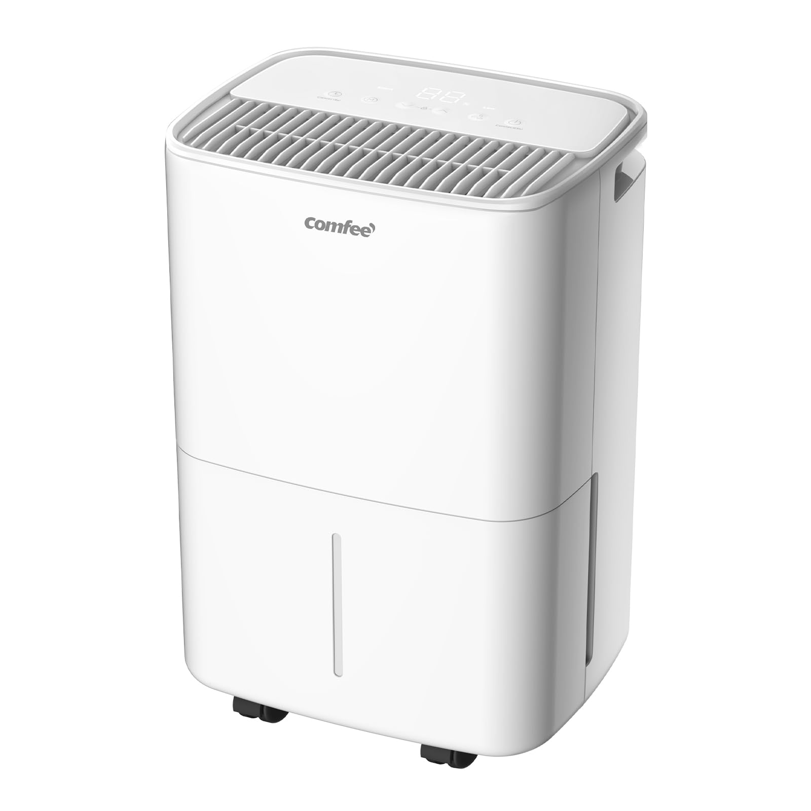 COMFEE' Aqua Dry 12L/DAY Dehumidifier for Home with 2.5L Water Tank, Low Noise Level, Drain Hose, and Continuous Drainage, Smart Dry Model, Ideal for Bedroom, Bathroom, Laundry Drying, Attic, Basement