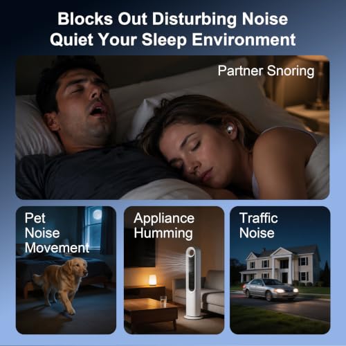 bluemaison 2026 Sleep Earbuds Bluetooth 6.1 - Ultra Comfort Ear Plugs for Sleeping Invisible Sleep Headphones for Side Sleepers, 48H Playtime, Crystal-Clear Calls - Silver Black — view 2