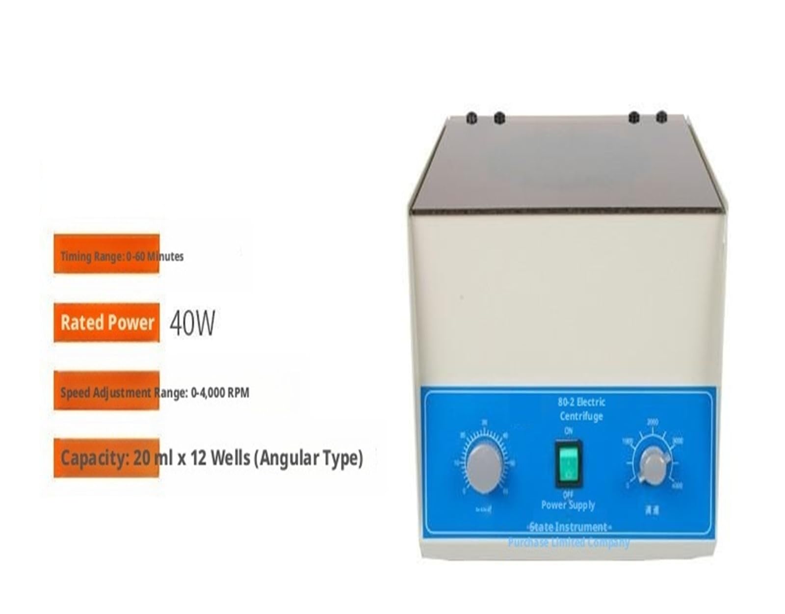 Centrífuga vertical de laboratorio eléctrica de baja velocidad de sobremesa de gran capacidad de 4000 RPM con temporizador y control Control de velocidad