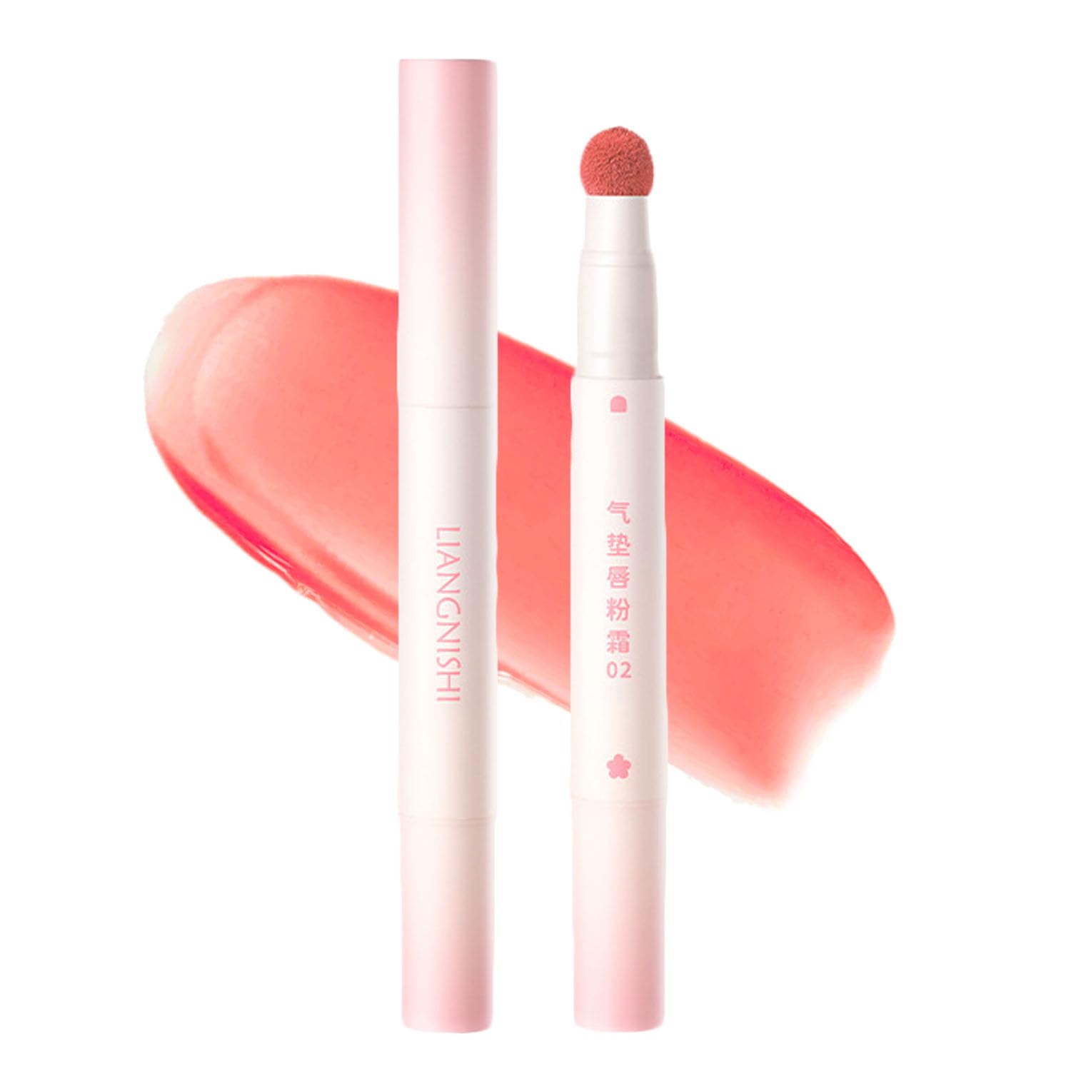 ONMYLOVINMatte Air Cushion Lipstick, Beauty Wand Lip Cream, Lip Glaze Korean Lipcolor Tinted Lip Gloss, Non-stick cup, Quick-drying, Cheeky Finish (01 Orange Sun)
