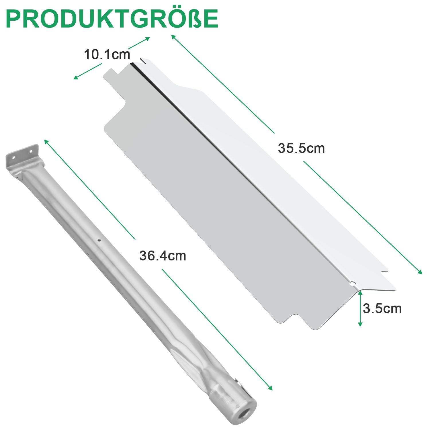 WELL GRILL BBQ Ersatzteile für EL Fuego Dayton 6/6+1 Brenner Gasgrills | Edelstahl Brennerabdeckung, Brenner Rohr, 69cm Grillrost, Warmhalterost, für EL Fuego Grill Zubehör, Gartenparty im Freien,