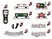 Lionel Junction North Pole Central Electric O Gauge Bluetooth Model Train Set with Remote and Lighted FasTrack