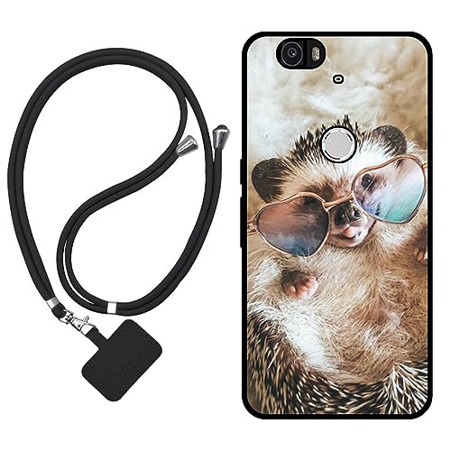 Sunrive Funda Compatible con Huawei - Nexus 6P,Slim Fit Gel Mate Carcasa Case Bumper de Impactos y Anti-Arañazos Espalda Cover (Erizo)+1 X Correa Universal