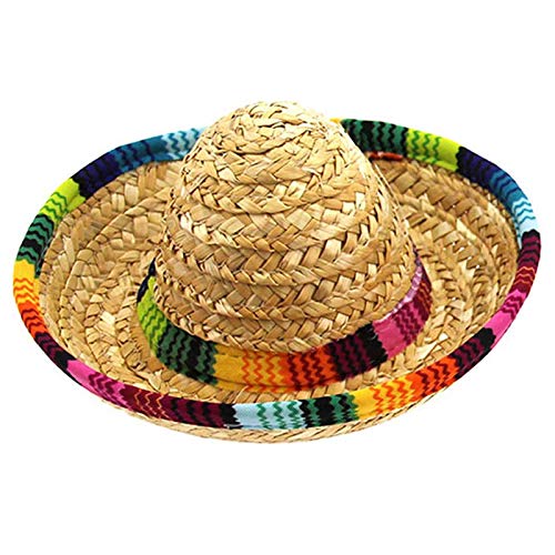 Dog Sombrero Hat, Mini Straw Sombrero Hats Mexican Hats Sombrero Party Hats for Small Pets/Puppy/Cat - Image 4