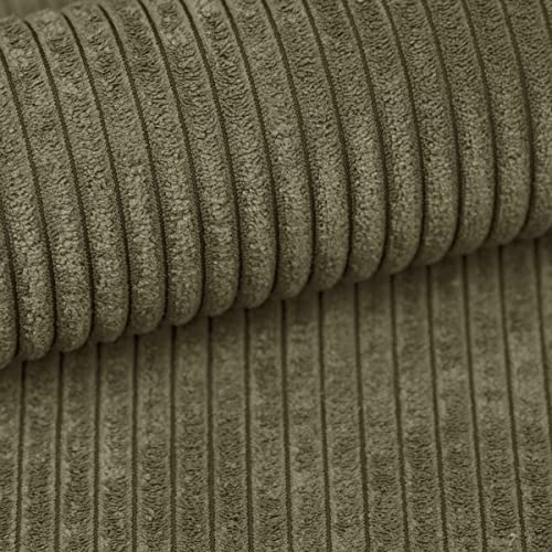 Heko Panels Tissus Au Metre Pour Couture Ameublement Fauteuil Meubles Canapés Chaises Coussins Olive 100 X 142 cm Murano vendu au Mètre – 1 Pièce = 1 m x...
