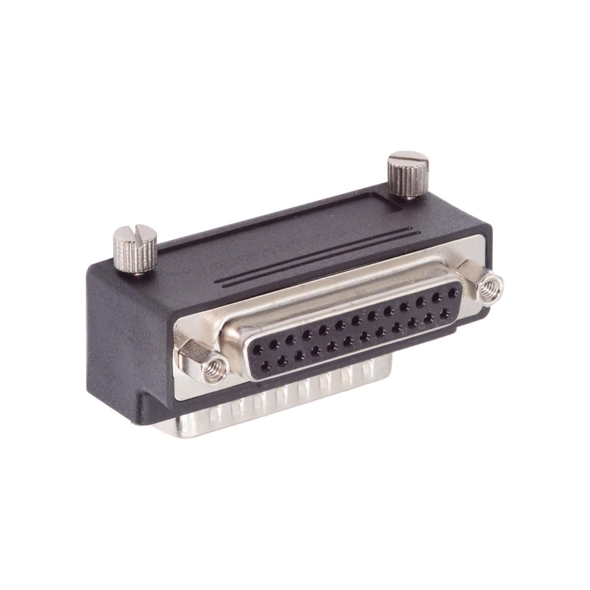 cablecc DB25pin DSUB Parallel LPT AES/EBU DB Macho, adaptador de extensión en ángulo inferior de 90 grados con tuerca macho y tornillo hembra