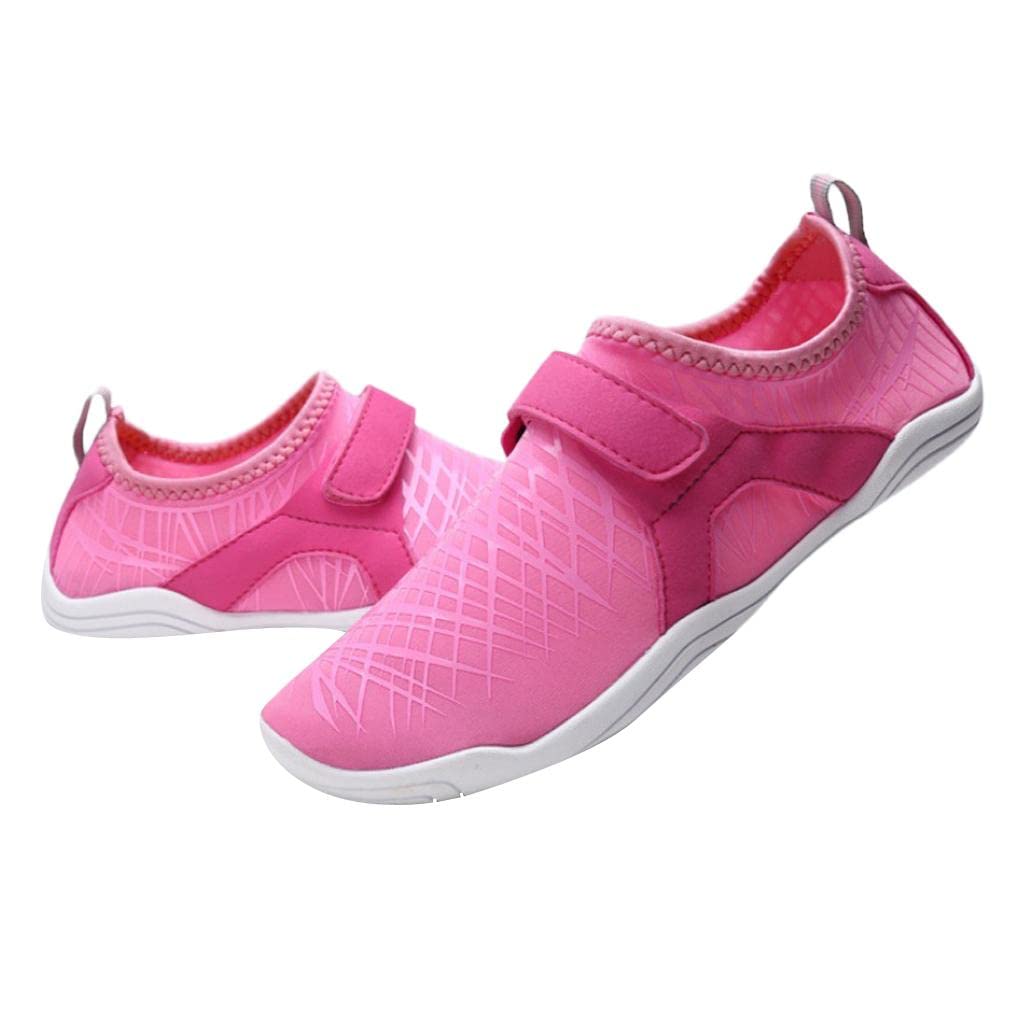 CALANDIS 1 Pair Men Women Water Shoes Barefoot Beach Swimming Quick Dry Aqua Socks Pink 41