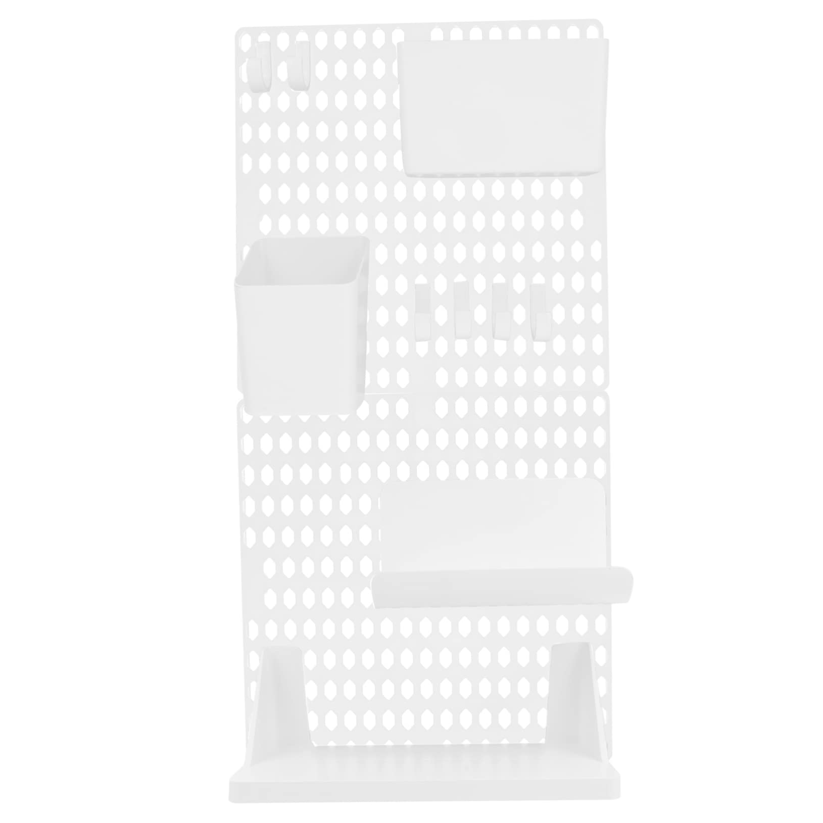 Garneck Pegboard Storage Storage Shelf Pegboard Holder for Wall Organization Background for Craft and Tool Storage No Drill Installation